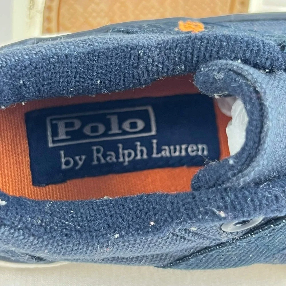 GUC Polo Ralph Lauren Navy Canvas Gardener Slip On Shoes Toddler Size 5